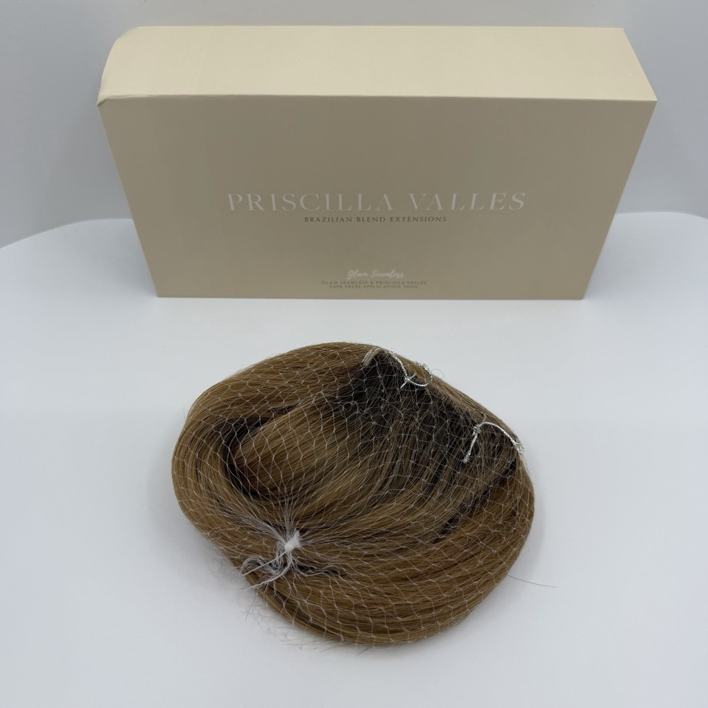 Glam Seamless x Valles Tape In Hair Extension 25" #8 Dark Blonde Rooted NEW Remy - Picture 2 of 8